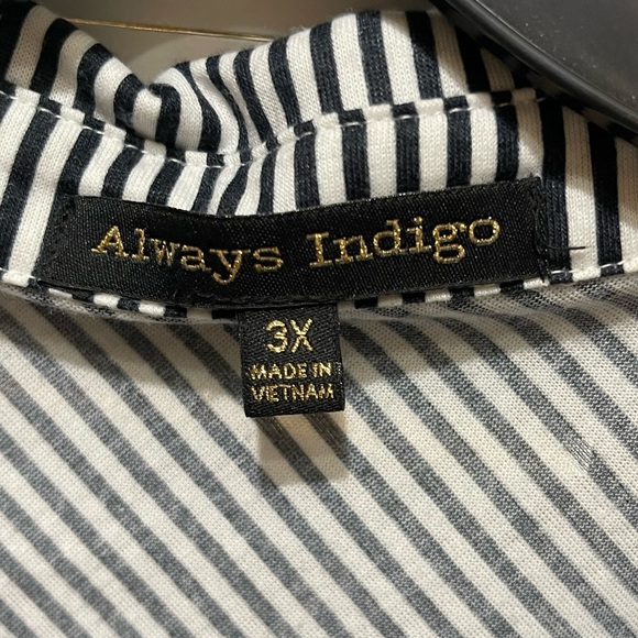 Always Indigo Striped Blouse - Picture 4 of 4